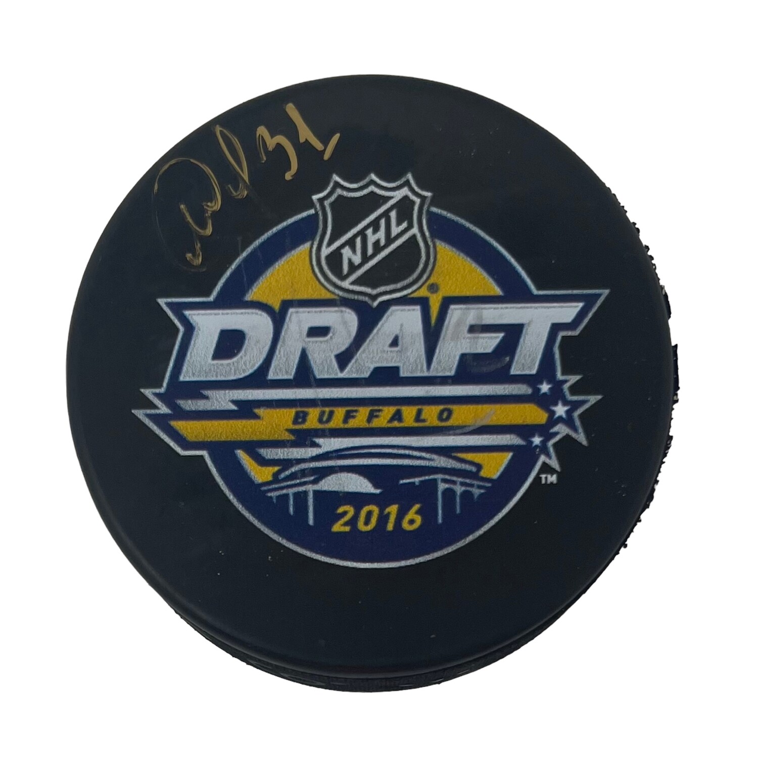 Montreal Canadiens Mikhail Sergachev 2016 Draft Autographed Hockey Puck