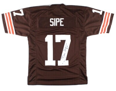 Cleveland Pro Style Brian Sipe Brown Autographed Jersey