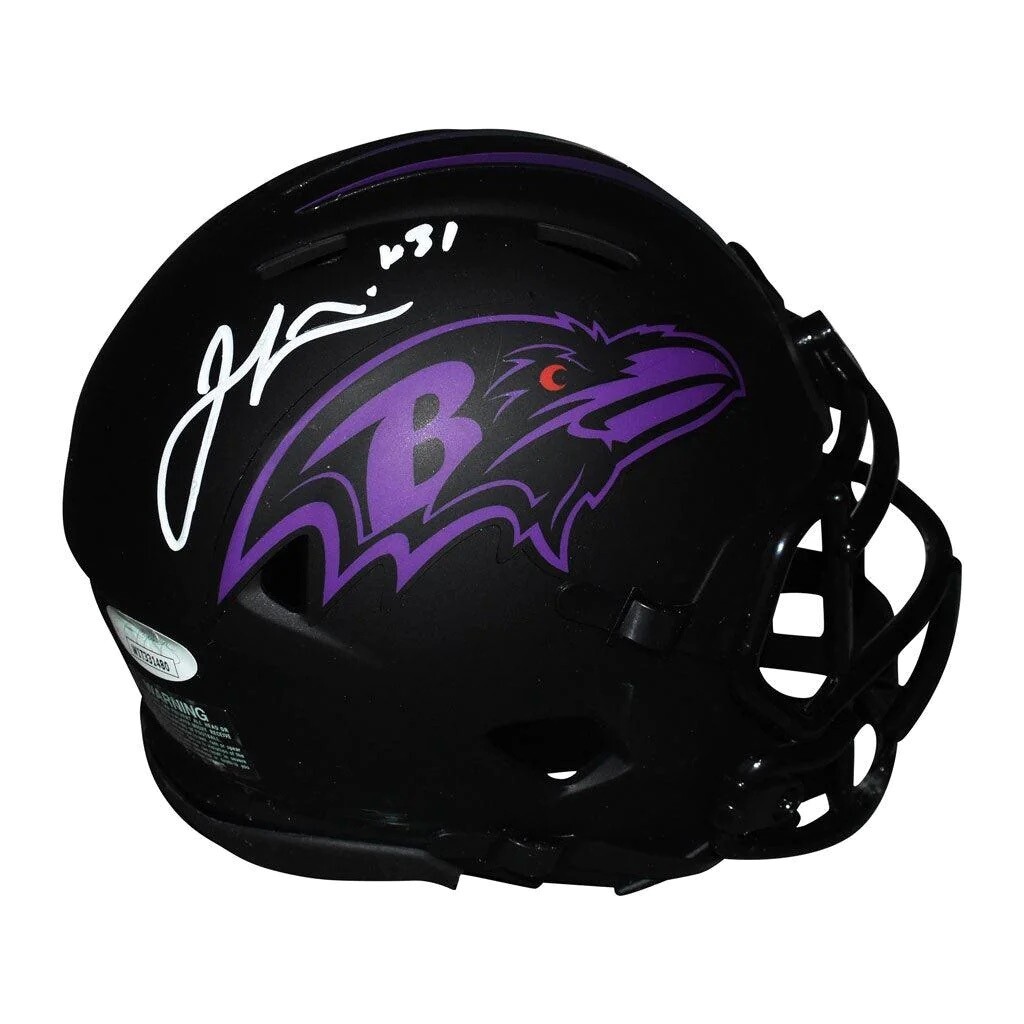 Baltimore Ravens Jamal Lewis Autographed Riddell Eclipse Mini Helmet