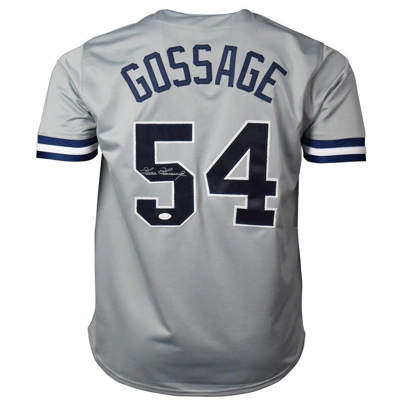 New York Pro Style Goose Gossage Grey Autographed Jersey