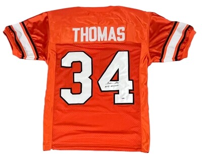 Oklahoma State College Style Thurman Thomas Orange Autographed Jersey Oklahoma State College Style Thurman Thomas Orange Autographed Jersey