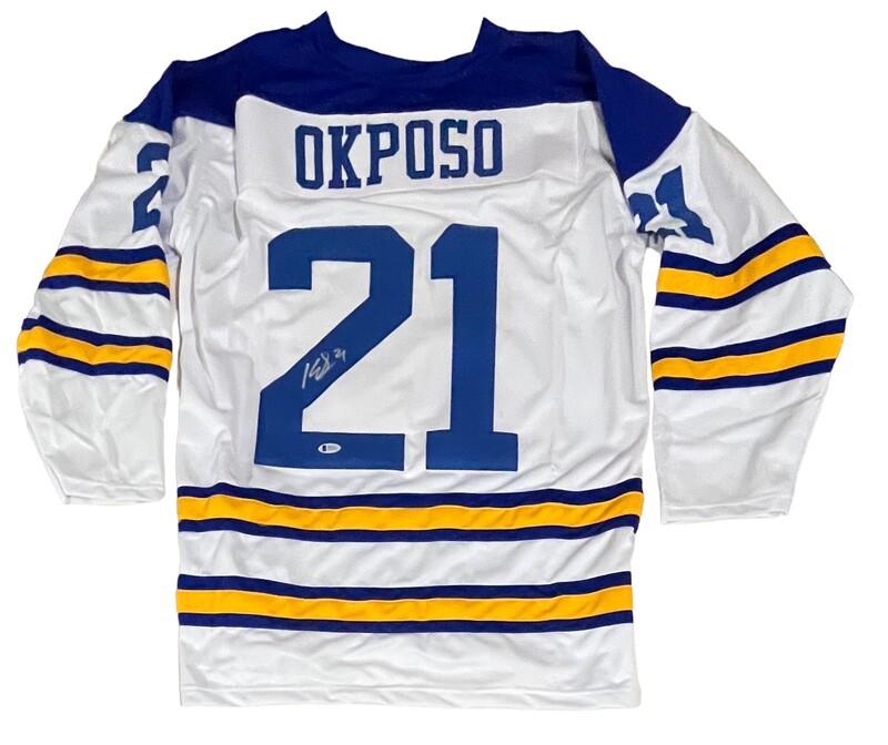 Buffalo Pro Style Kyle Okposo White Autographed Jersey