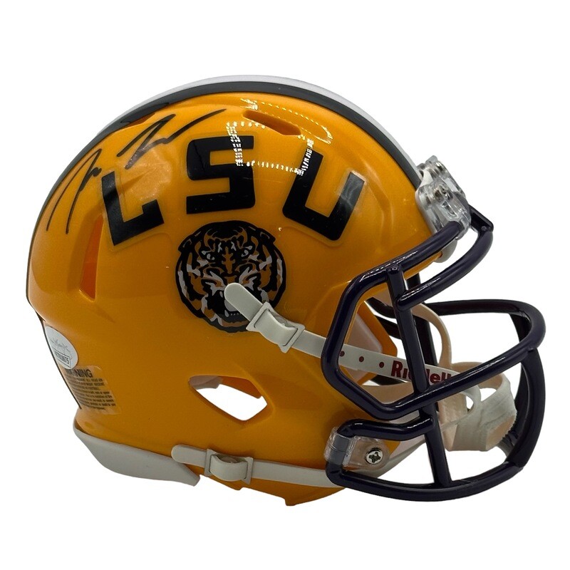 LSU Tigers Tre White Autographed Riddell Speed Mini Helmet