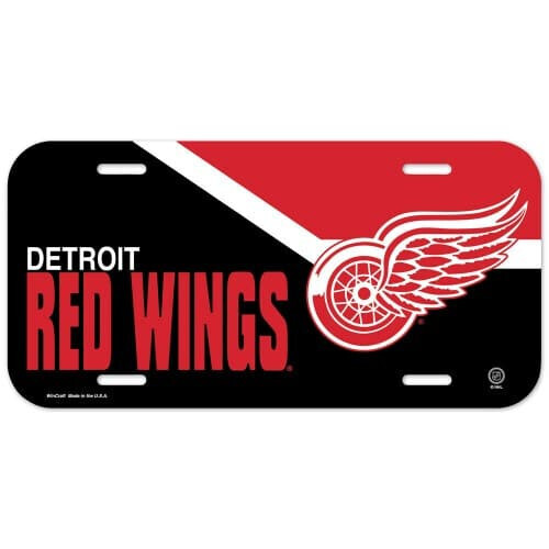 Detroit Red Wings Plastic License Plate