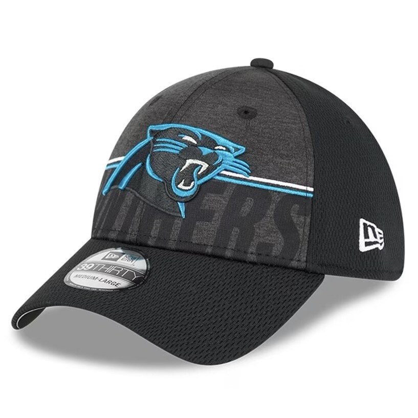 Carolina Panthers Men’s New Era Black 2023 NFL Training Camp 39THIRTY Flex Fit Hat