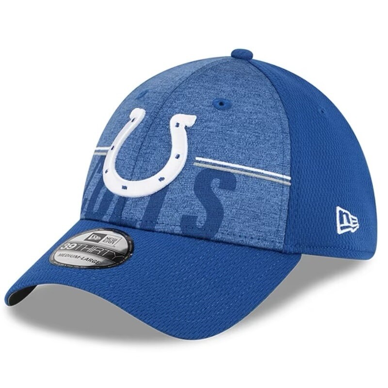 Indianapolis Colts Men’s New Era Blue 2023 NFL Training Camp 39THIRTY Flex Fit Hat