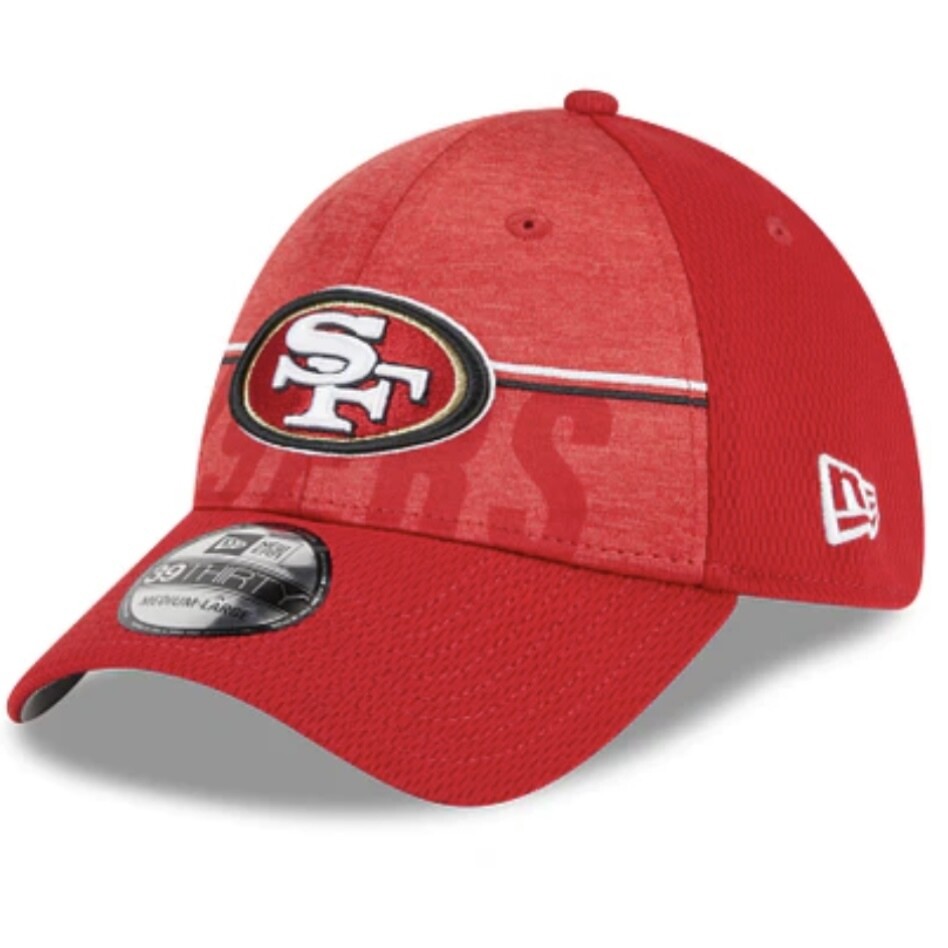 San Francisco 49ers Men’s New Era Red 2023 NFL Training Camp 39THIRTY Flex Fit Hat
