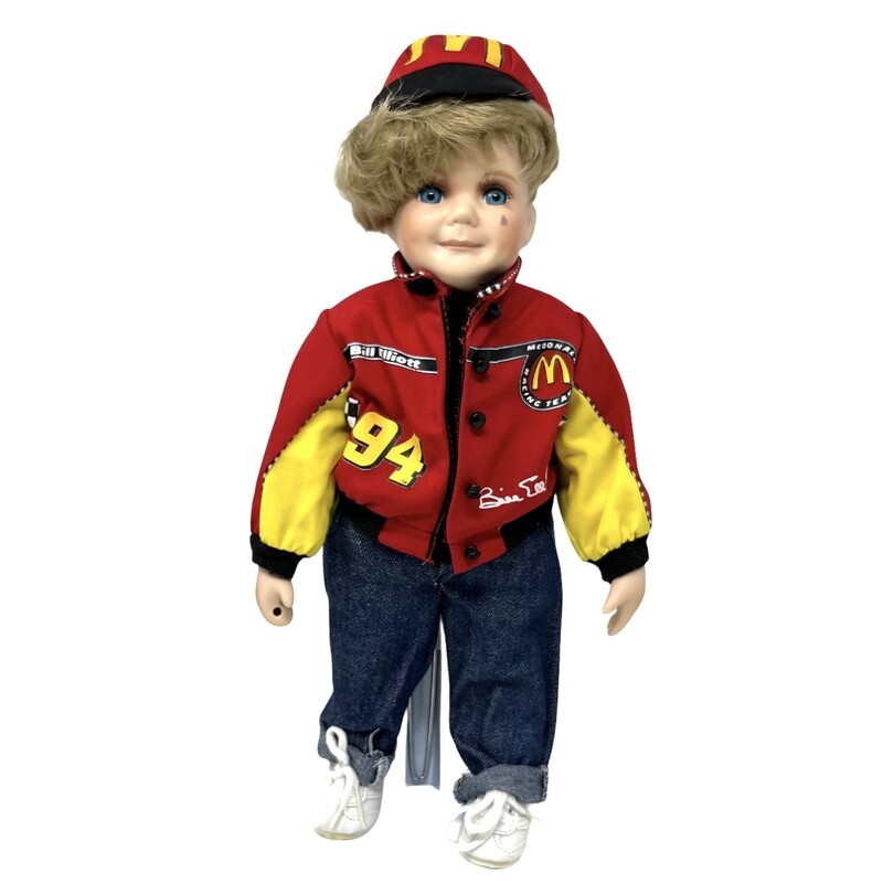 Bill Elliott Racing Fans Billy The Porcelain Doll  Hamilton Collection