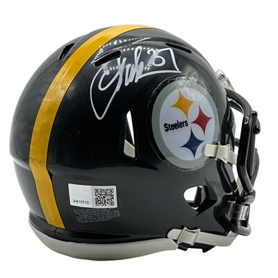 Pittsburgh Steelers Carnell Lake Autographed Riddell Flash Mini Helmet