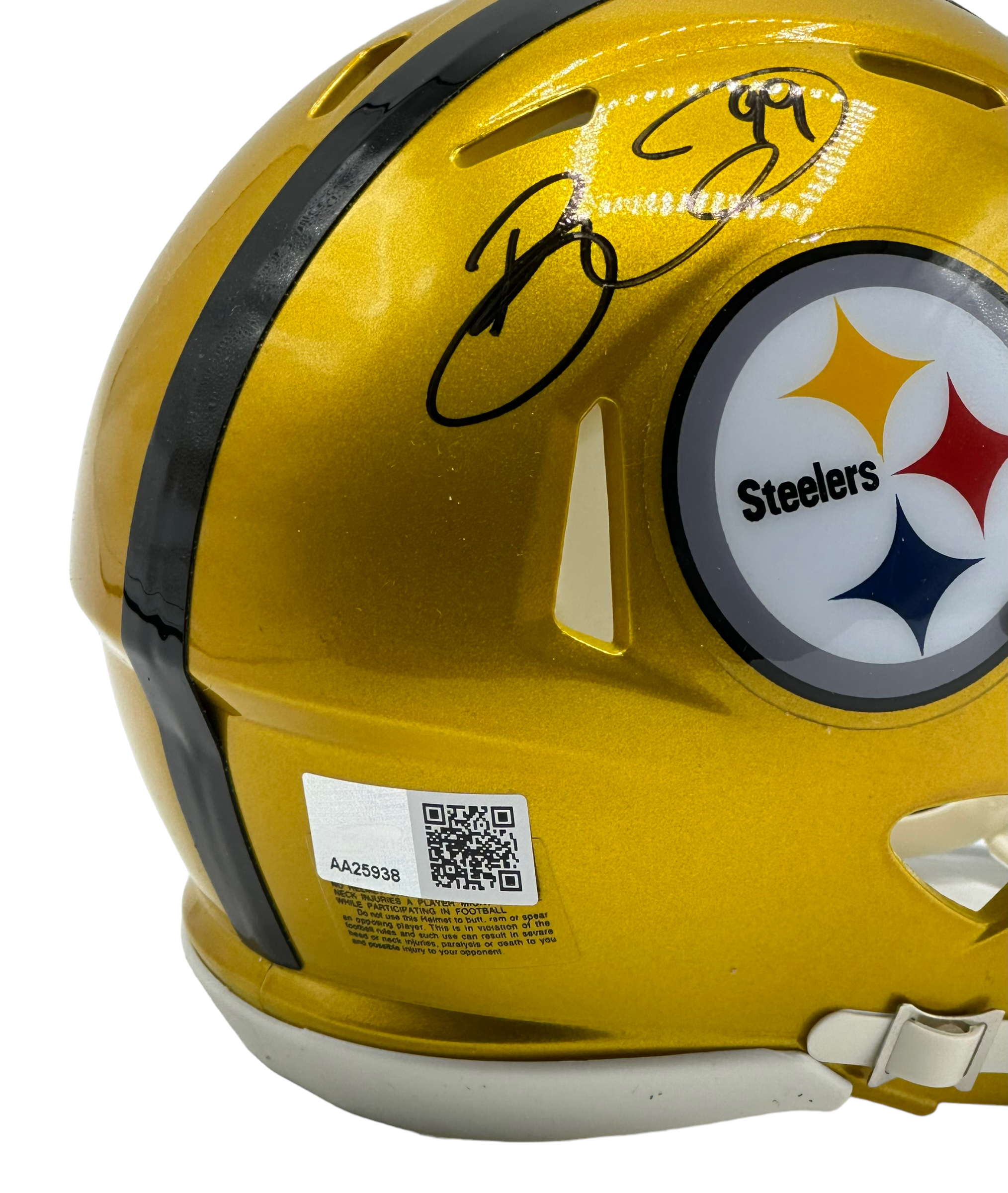 Pittsburgh Steelers Brett Keisel Autographed Signed Mini Helmet