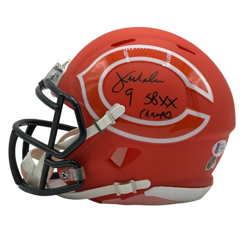 Chicago Bears Jim McMahon SB Inscription Autographed Riddell Speed Mini Helmet