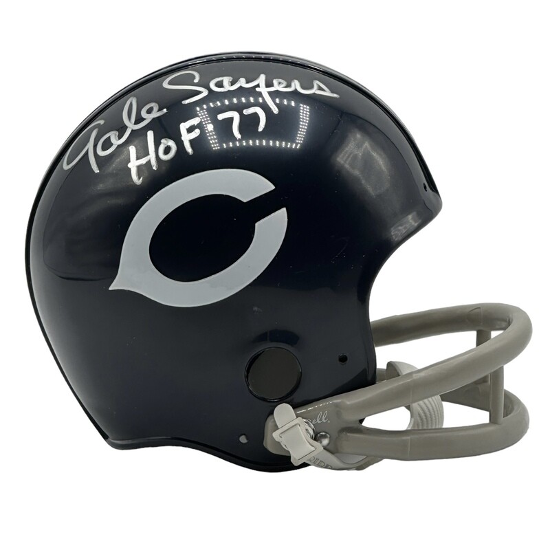 Chicago Bears Gale Sayers Autographed Riddell Mini Helmet