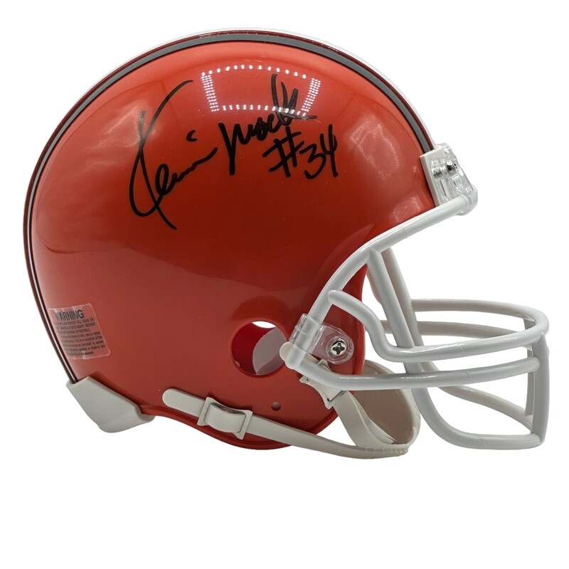 Cleveland Browns Kevin Mack Autographed Riddell Mini Helmet