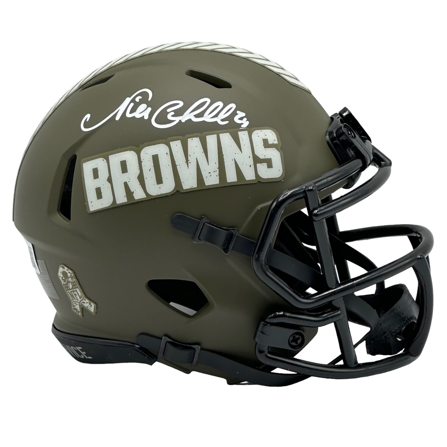Cleveland Browns Nick Chubb Autographed Riddell Salute To Service