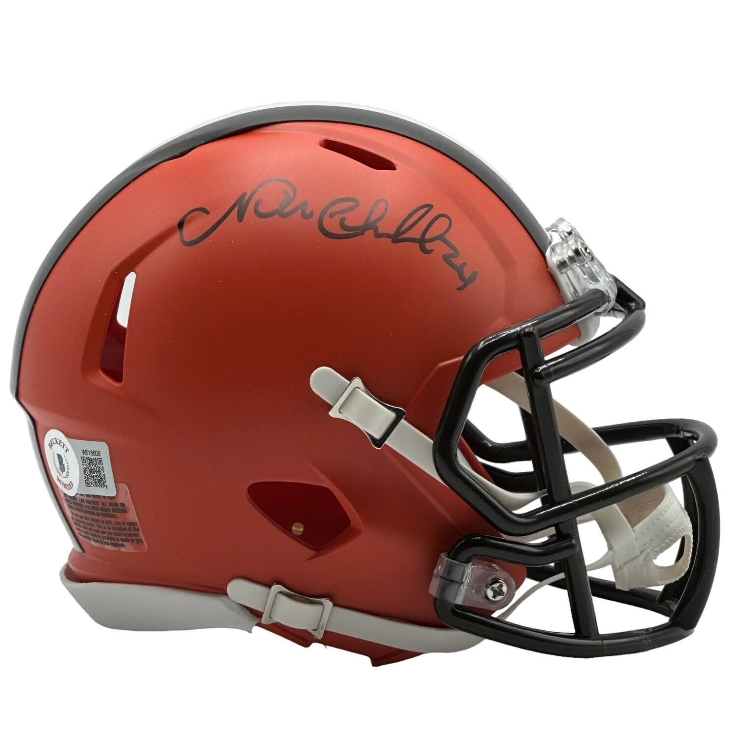 Cleveland Browns Nick Chubb Autographed Riddell Orange Mini Helmet