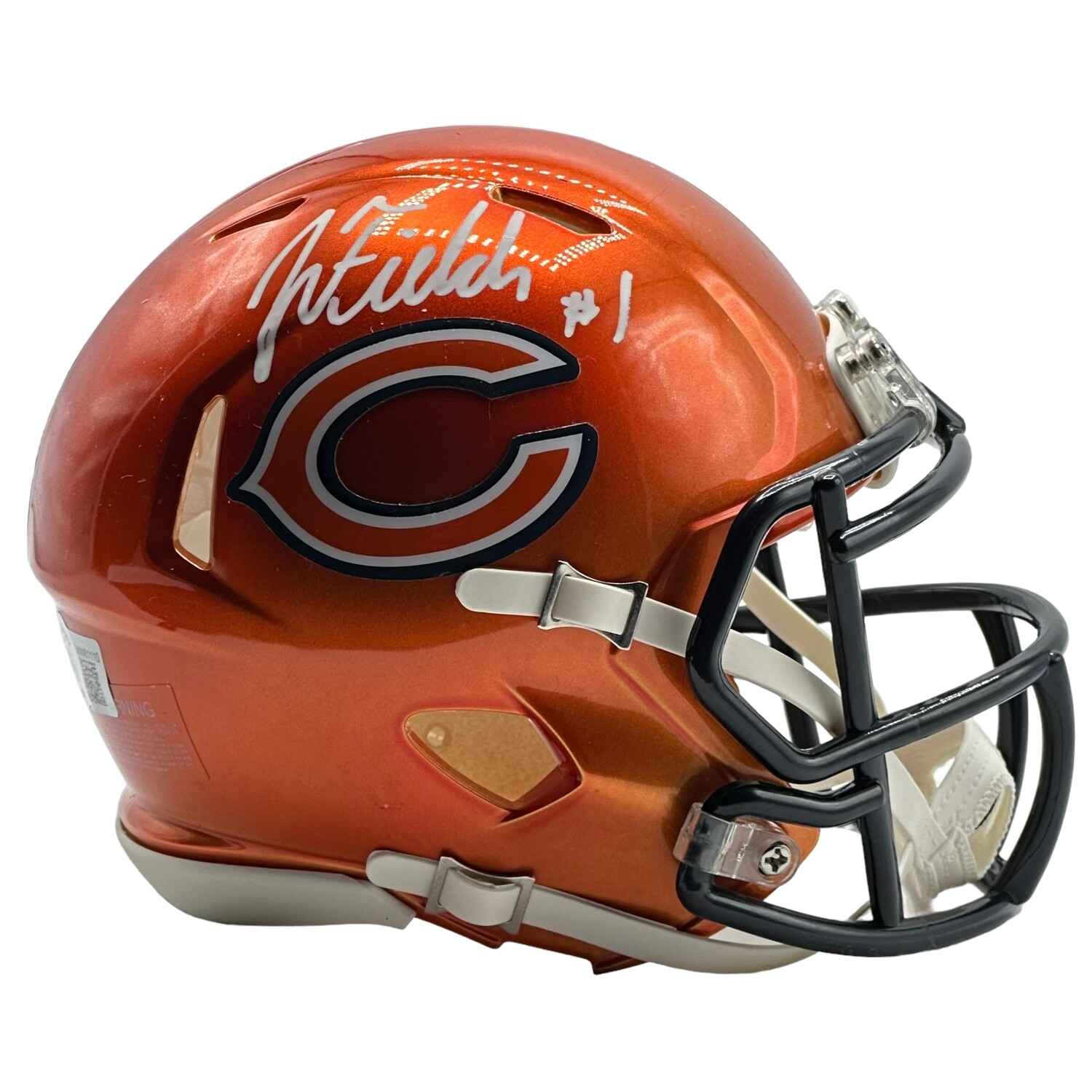 Chicago Bears Justin Fields Autographed Riddell Flash Mini Helmet