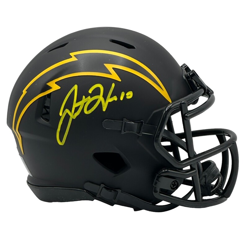 Los Angeles Chargers Justin Herbert Autographed Riddell Eclipse Mini Helmet