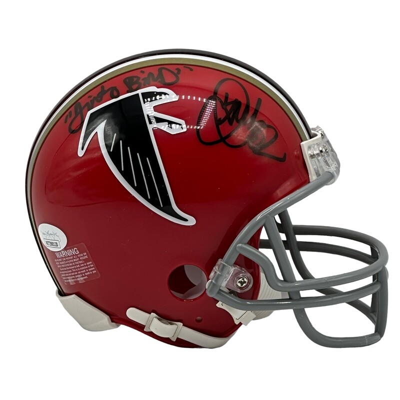 Atlanta Falcons Jamal Anderson Autographed Riddell Red Mini Helmet