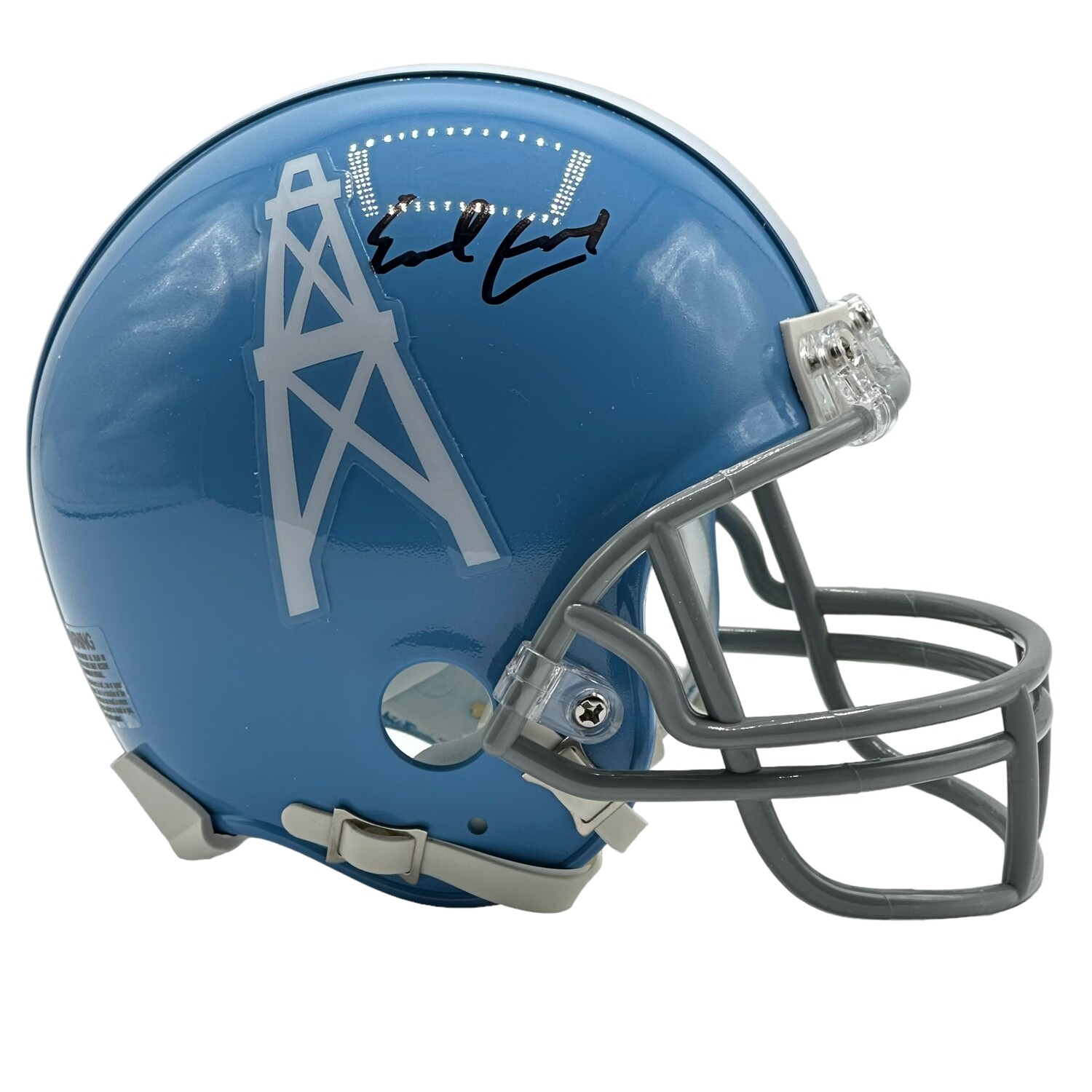 Riddell Earl Campbell Houston Oilers Signed Mini Football Helmet