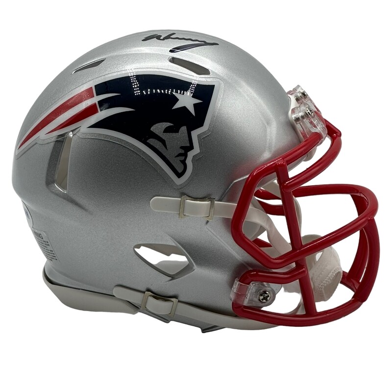 New England Patriots N'Keal Perry Autographed Riddell Speed Mini Helmet