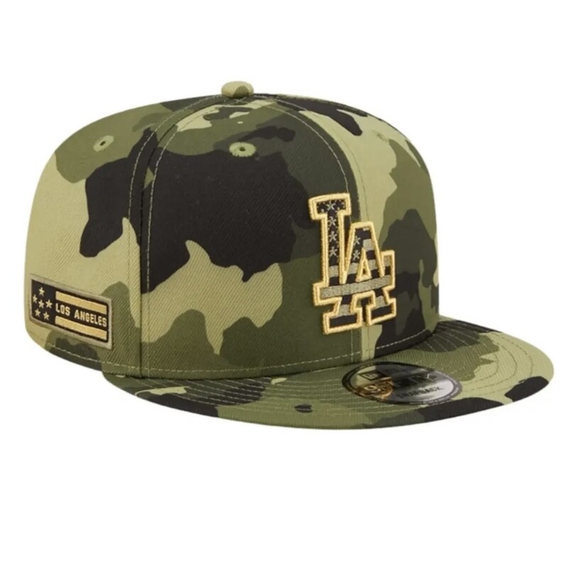 Los Angeles Dodgers Men’s 2022 New Era Camo Armed Forces Day 9FIFTY Snapback Hat