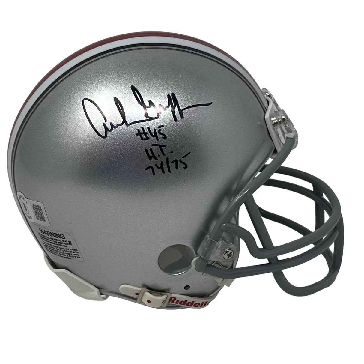 Ohio State Buckeyes Archie Griffin Heisman Trophy Autographed Riddell Speed  Mini Helmet