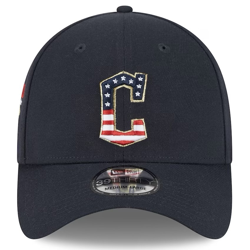 Atlanta Braves New Era 2023 Fourth of July 39THIRTY Flex Fit Hat - Navy