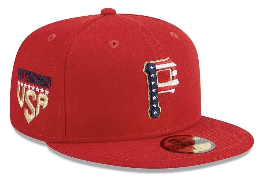 Pittsburgh Pirates Men’s Red New Era 4th of July 9FIFTY Snapback Adjustable Hat