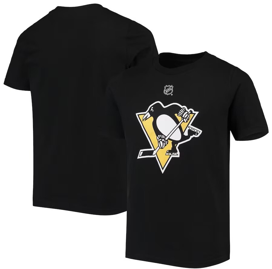 Pittsburgh Penguins Youth Black Primary Logo T-Shirt