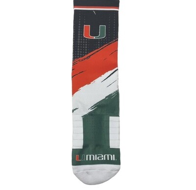 Miami Hurricanes Strideline Premium Full Mix Match Socks
