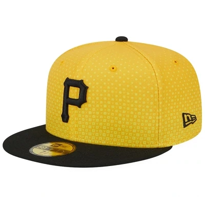 Pittsburgh Pirates Men's New Era Gold/Black City Connect 59FIFTY Fitted Hat Pittsburgh Pirates Men's New Era Gold/Black City Connect 59FIFTY Fitted Hat