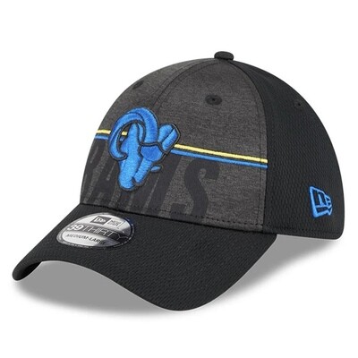 Los Angeles Rams Men’s New Era Black 2023 NFL Training Camp 39THIRTY Flex Fit Hat