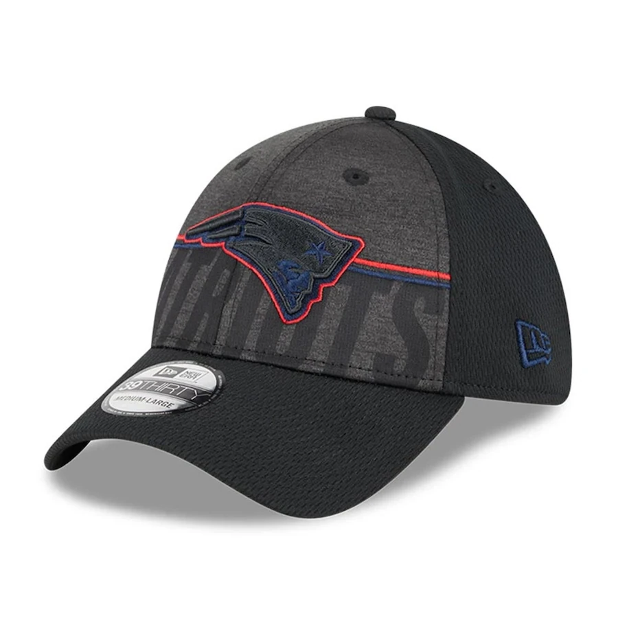 New England Patriots Men’s New Era Black 2023 NFL Training Camp 39THIRTY Flex Fit Hat