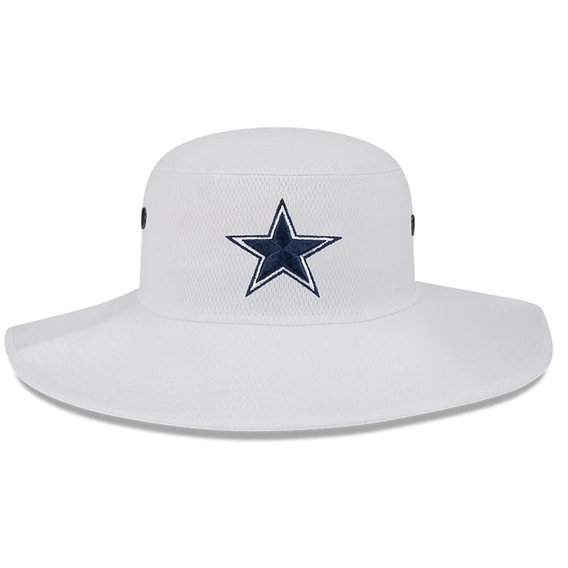 Dallas Cowboys Men’s New Era White 2023 NFL Training Camp Panama Bucket Hat