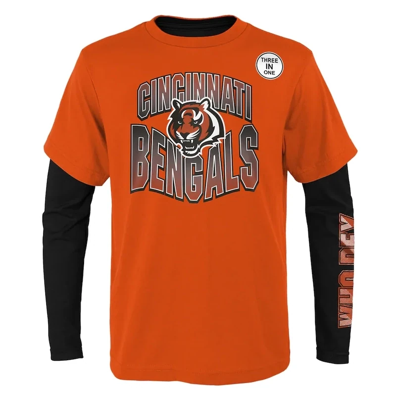 Cincinnati Bengals Kids Outerstuff 3-in-1 Game Day T-Shirt