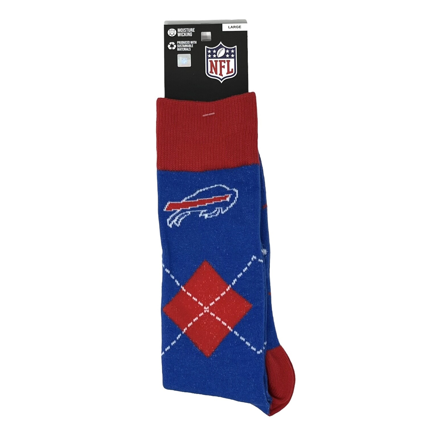 Buffalo Bills Men’s Exploded Argyle Dress Socks