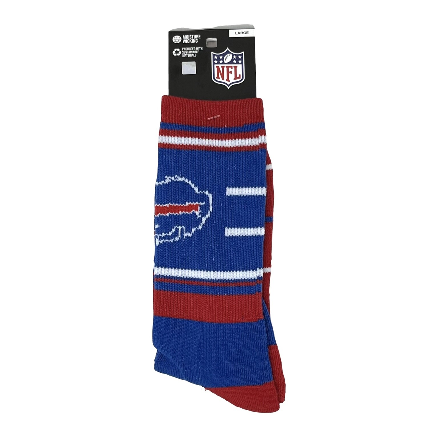 Buffalo Bills Men’s Running Strip Crew Socks