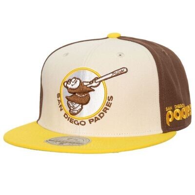 San Diego Padres Men's Homefield Mitchell & Ness Fitted Hat San Diego Padres Men's Homefield Mitchell & Ness Fitted Hat