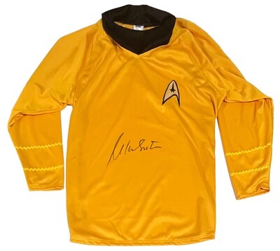 William Shatner Star Trek Autographed Yellow Striped Tracksuit