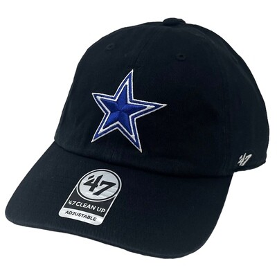 Dallas Cowboys Men’s Black 47 Brand Clean Up Adjustable Hat