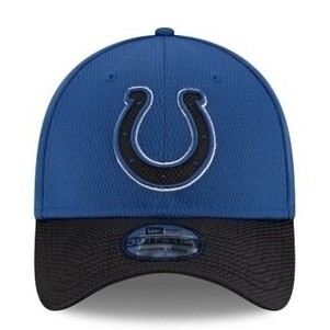 Indianapolis Colts Men's Blue / Black New Era NFL Sideline Road 39Thirty Stretch Fit Hat