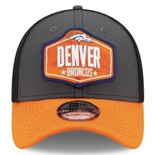 Denver Broncos Men’s New Era Black NFL Draft 39Thirty Fitted Trucker Hat