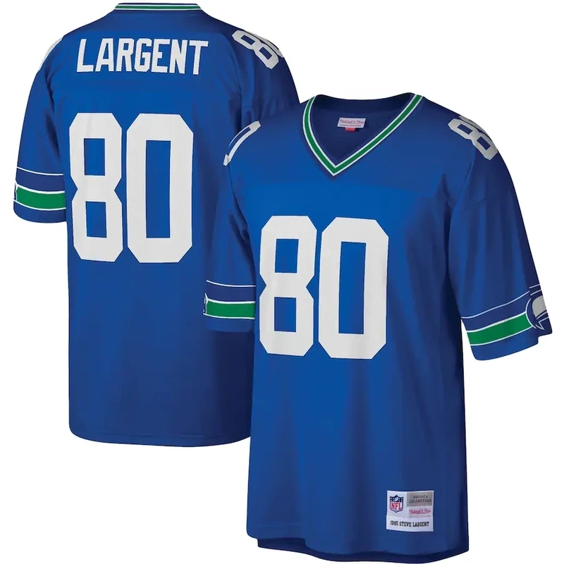 Seattle Seahawks Steve Largent 1985 Blue Mitchell & Ness Men's Legacy Jersey