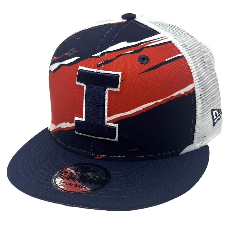 Illinois Fighting Illini Men's New Era Tear Trucker 9FIFTY Snapback Hat