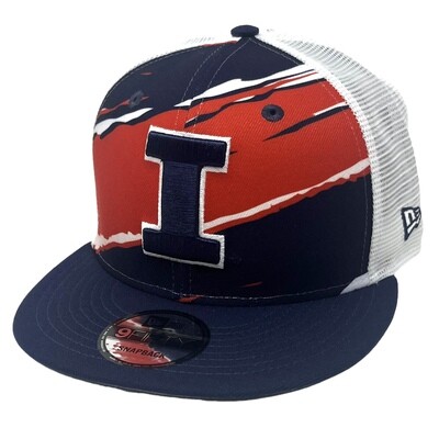 Illinois Fighting Illini Men's New Era Tear Trucker 9FIFTY Snapback Hat