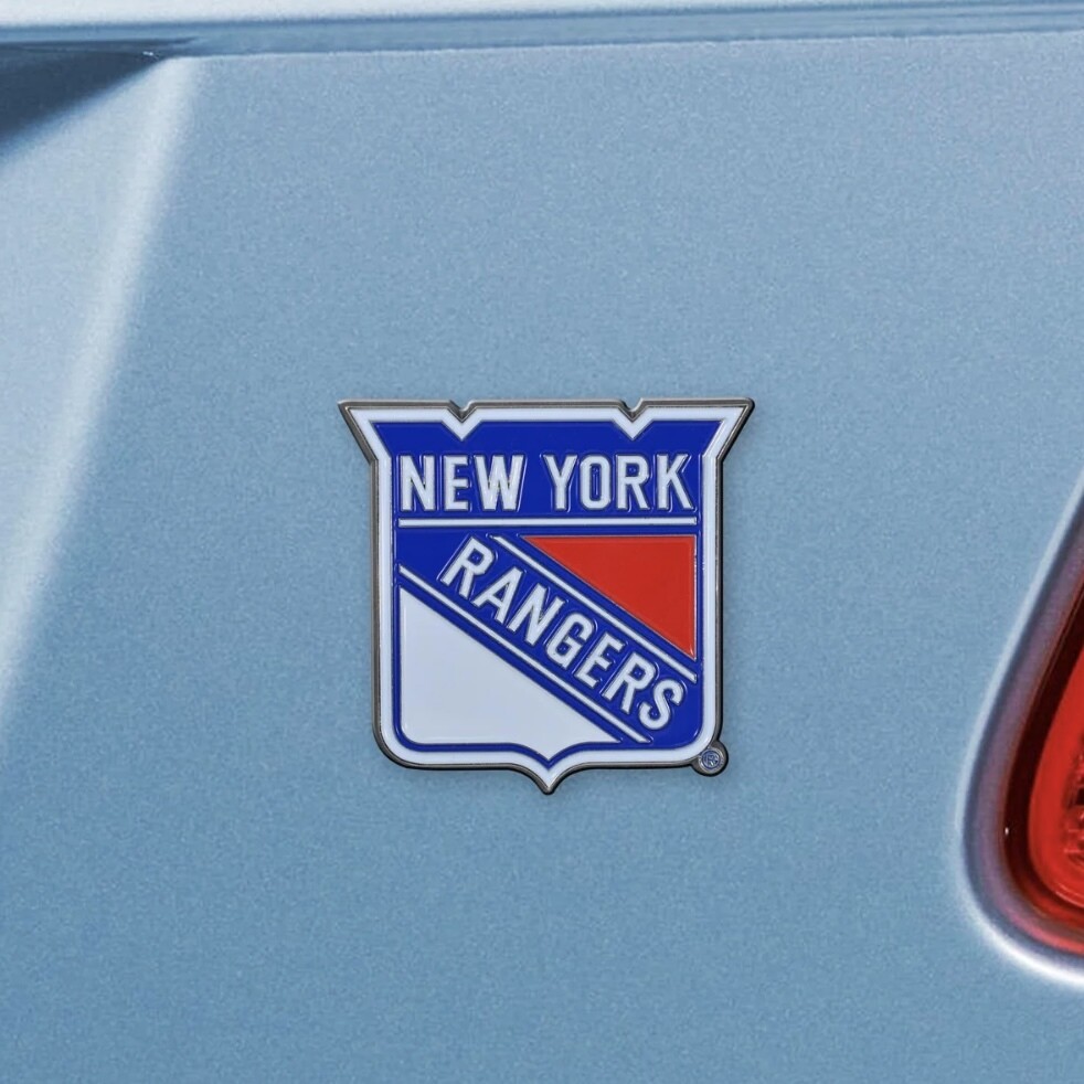 New York Rangers 3-D Metal Auto Emblem