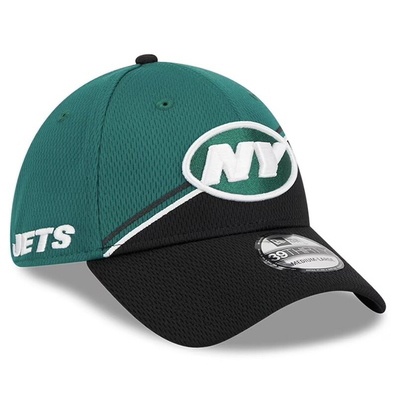 New York Jets Men’s New Era Green/Black 2023 Sideline 39THIRTY Flex Hat