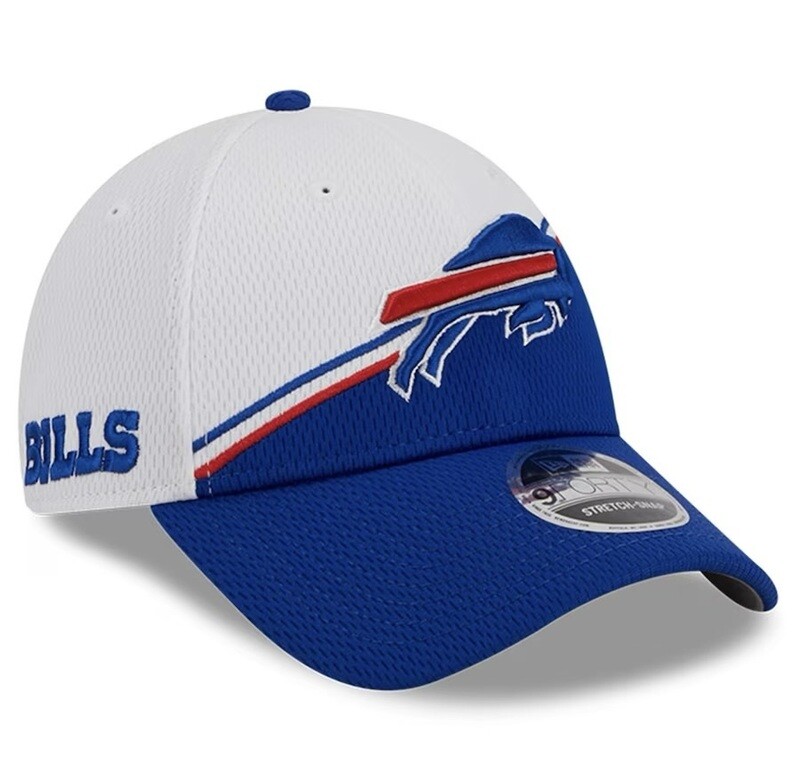 Buffalo Bills Men’s New Era White/Royal Sideline 9FORTY Adjustable Hat
