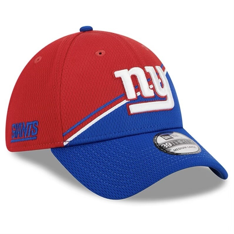 New York Giants Men’s New Era Blue/Red 2023 Sideline 39THIRTY Flex Hat