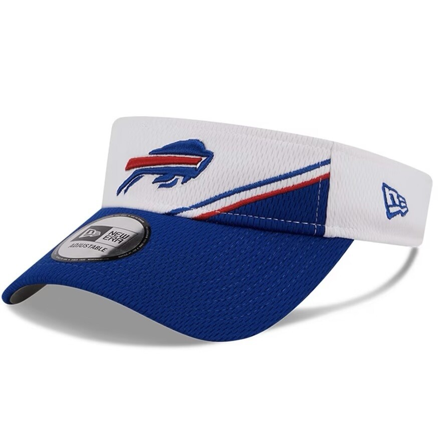 Buffalo Bills Men’s New Era White/Royal Sideline Adjustable Visor